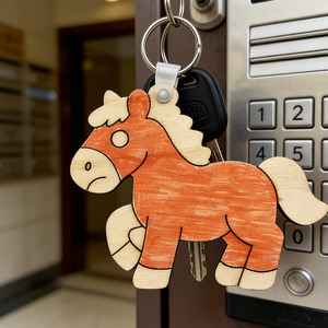 Cadeaux promotionnels, cadeaux d'affaires, porte-clés uniques en bois contreplaqué Pomy - Product Image 6