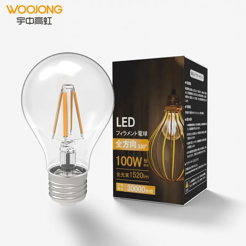 Woojong-Vela de luz led regulable C37 G45 A60 220-240V, luz de té dorada transparente, velas