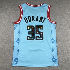 2023 Kevin Durant #35 bóng rổ Jersey phx 1 Devin Booker phiên bản thành phố khâu màu tím đen màu ngọc lam bóng rổ mặc - Product Image 2