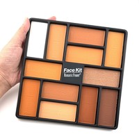 Palette de poudre de contour matifiante longue tenue sans huile, 10 teintes, blush et illuminateur, kit visage pour maquillage quotidien, extérieur et soirées