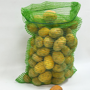 PE Raschel Mesh Bag With Drawstring 25kg 50kg Fruit Vegetable <strong>Onion</strong> Potato Mesh Net Bags - Product Image 1