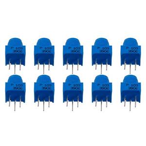 BOJACK 10K Ohm Bread board Trim Potentiometer Knopf Blau <span class=keywords><strong>3</strong></span> Klemmen Pin Variable Widerstände Pack 10 Stück für <span class=keywords><strong>Arduino</strong></span> P103 - Product Image 2