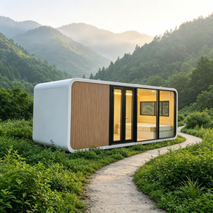 Maisonnette préfabriquée personnalisée Apple Cabin avec aménagement de chambre, salle de bain privée et intérieur complet pour <span class=keywords><strong>les</strong></span> lodges en pleine nature - Product Image 1