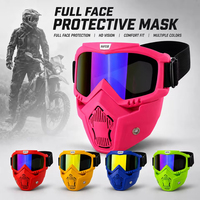 Masque de protection intégral détachable pour moto, lunettes tactiques de motocross, casque, lunettes de conduite, accessoires moto