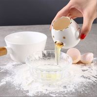 Séparateur de jaune et de blanc d'œuf en céramique, motif poussin de dessin animé créatif, gadget de cuisine pour la préparation des repas