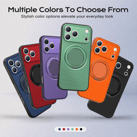 Funda Magnética Híbrida de TPU+PC de Lujo a Prueba de Golpes con Protección de 360° °   Soporte de Anillo Giratorio con Cobertura Total para iPhone 18 17 16 15 Pro Max