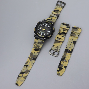 Bracelet souple camouflage 18 mm pour montres Casio G-Shock W-218H, AE1200/1000/1300, F108WH, W-215, AEQ-110W – Accessoire en caoutchouc - Product Image 2