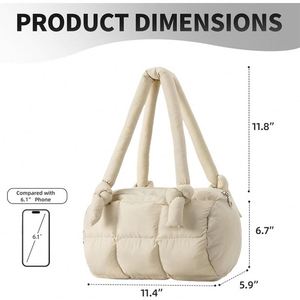 High Quality Large Capacity Daily Use Soft Nylon Women Quilted <b>Crossbody</b> <b>Bag</b> Light Weight Puffer Shoulder <b>Bag</b> - Product Image 2