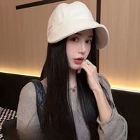 Topi Peaked Wanita Poliester Tabir Surya Bernapas Cepat Kering Gaya Selebriti Internet Musim Semi Musim Panas Topi Nelayan Cocok untuk Semua