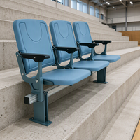 Siège de tribune pliable peu encombrant CS-ZZY-L, chaise de stade montée sur poutre en acier, couleur personnalisée pour sites sportifs intérieurs et extérieurs