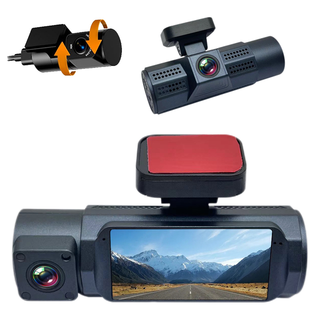 E-Too 2024 Car Black Box Hd 3 Lens Adas Wifi Gps Dash Camera 4k Front and Back Inside 3 Channel Dash Cam Night Vision Dvr
