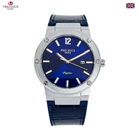 Montre à quartz pour homme PRECIOUS DUKE, marque britannique, étanche à 3 bars, boîtier en alliage de zinc, lunette à vis, bracelet en cuir, tendance