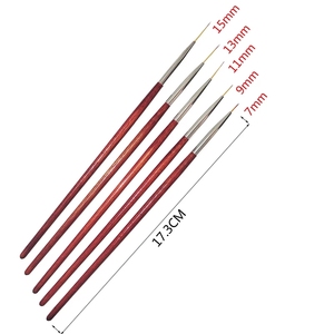 Pinceau de précision pour nail art 30g, pour dessin floral, lignes et détails, manche en plastique, fibres synthétiques, pour manucure DIY - Product Image 2