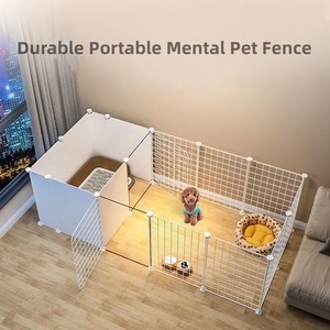 Venta al por mayor desmontable duradero perro jaula de metal portátil <span class=keywords><strong>Mental</strong></span> Pet Valla para perro interior - Product Image 6
