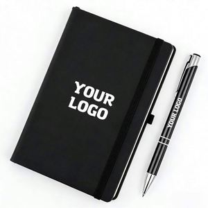 Carnet de notes A5 A6 personnalisé avec logo d'entreprise, couverture rigide, cadeau promotionnel, en cuir PU avec élastique, journal/agenda, vente en gros 2026 - Product Image 1
