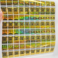 Conception personnalisée d'étiquette holographique 3D EAS RF étiquette de code QR hologramme avec autocollant d'étiquette de sécurité à code-barres