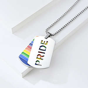 Desain Baru Baja Titanium Ornamen Liontin Pecinta Kalung - Product Image 6