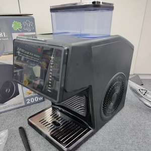 Machine à glace Hoffmans <span class=keywords><strong>la</strong></span> plus vendue sur le marché africain, glace instantanée <span class=keywords><strong>en</strong></span> 30 secondes, réservoir de 0,8 L, design noir et argent - Product Image 1