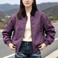 Veste de travail rétro décontractée matelassée à fermeture éclair en toile Canvas Fireman Lobster Clasp