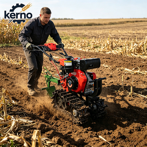 Cultivador de Alta Performance con Motor Diésel de 9hp, Mini Tractor de Orugas para Agricultura Multipropósito y Labranza de Jardines - Product Image 1