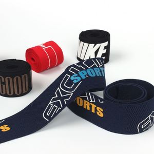 2.9Cm Bronzing Printed Elastic <b>Webbing</b> Tape Hair Ties Elastic Tape Custom Printed Elastic Band - Product Image 5
