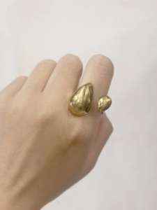 YXQ R124 anello alla moda in acciaio inossidabile spazzolato dorato YXQ R124 anello alla moda in acciaio inossidabile spazzolato dorato - Product Image 2