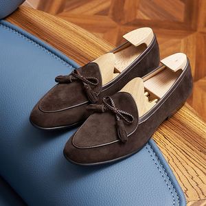 Chaussures décontractées pour hommes de style britannique, grandes tailles, avec pompons, chaussures habillées pour gentleman, semelle plate pour l'extérieur, rehaussantes - Product Image 6