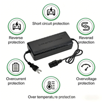 Chargeur de batterie au lithium WFY 72V 2A, charge rapide intelligente, garantie de 12 mois pour moto électrique, tricycle (entrée 100-240V)
