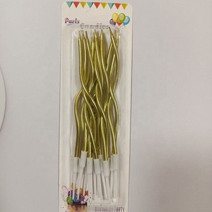 Vela <span class=keywords><strong>de</strong></span> cumpleaños creativa para hornear, vela curva colorida para pastel <span class=keywords><strong>de</strong></span> cumpleaños, venta al por mayor - Product Image 5