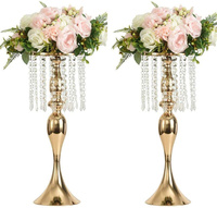 Présentoir pour vase à fleurs de table en métal doré argenté Décoration de mariage Support pour fleurs
