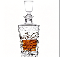 Ensemble de carafe à whisky en cristal rétro classique personnalisé, boîte en bois, ensemble de verres à whisky, coffret cadeau