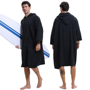 Serviette de bain <span class=keywords><strong>poncho</strong></span> en microfibre ultra-fine avec poche zippée dissimulée pour la plage et le <span class=keywords><strong>surf</strong></span> – Idéale pour l'été - Product Image 5