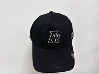 Casquette de baseball noire réglable avec broderie 3D étoile et lettre A, style décontracté et sportif, vente en gros d'usine Gorras Barbas Hats