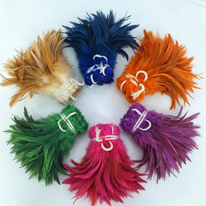 Plumas de gallo teñidas y ensartadas <span class=keywords><strong>al</strong></span> por mayor para señuelos de pesca con mosca de agua salada (streamer, spey, trucha, lubina, pez espina) - Product Image 1