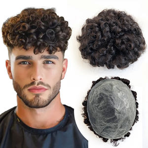 <span class=keywords><strong>Prótesis</strong></span> de cabello masculino línea de cabello natural invisible al por mayor 0,05-0,06mm piel fina Base de Pu reemplazo de cabello <span class=keywords><strong>mejor</strong></span> tupé para <span class=keywords><strong>hombre</strong></span> - Product Image 1
