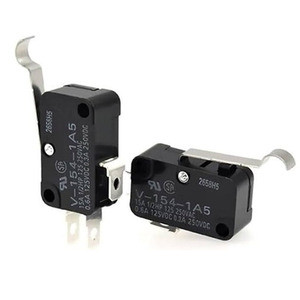 Micro-interrupteur de fin de course V-155-1A5 V-155-1C25 V-156-1C25 V-152-1C25 à levier articulé, à broche, à plongeur, 3 broches, bornes à vis - Product Image 2