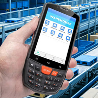 PDA portable robuste Android 12/15 de 4 pouces avec caméra 13MP, Wi-Fi gratuit, 4 Go de mémoire CPU, pour utilisation par les coursiers et la gestion des stocks
