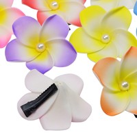 Accessoires pour cheveux DIY, pince à cheveux, corsage, fleur, accessoires pour cheveux, mousse artificielle, plumeria hawaïenne, frangipanier en mousse pour filles