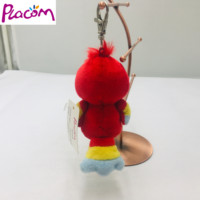Perroquet personnalisé porte-clés en peluche animal en peluche doux porte-clés en gros porte-clés jouets