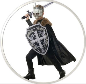 Disfraz de <span class=keywords><strong>Caballero</strong></span> Medieval para Niños, Traje de Halloween con Corona, Capa, Espada y Escudo para Fiesta - Product Image 1