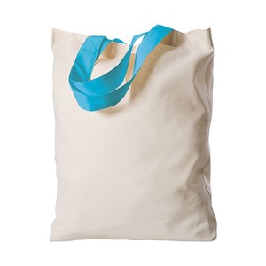 Sac de courses en toile moyen 30-50 cm bleu clair avec poignées pour usage quotidien - Product Image 1