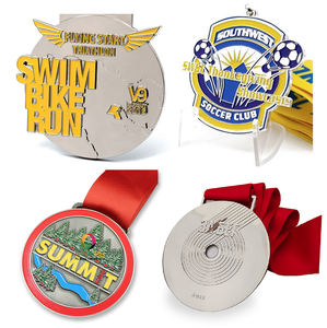 Fabbrica nessun ordine minimo di personalizzazione logo die cast gara di corsa in medaglie, in metallo personalizzati di calcio di sport medaglie premio - Product Image 1