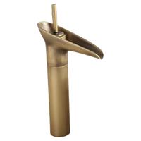 Robinet de lavabo rétro en laiton, style européen français, monocommande eau froide/chaude, avec cartouche céramique, à poser sur le rebord, pour balcon, cuisine, extérieur