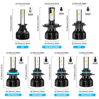 Ampoules LED de voiture S7-3570 haute puissance 4600 LM, éclairage LED auto H7, éclairage par ventilateur H1 H11 Hb3 9005, phares H4