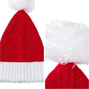 Bonnet d'hiver chaud et mignon en acrylique avec pompon, idéal pour les fêtes et la décoration de Noël - Grande Vente - Product Image 1