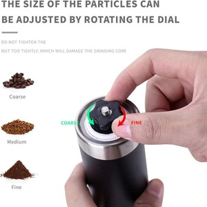 Molinillo de café de acero inoxidable con manivela, grosor ajustable, molinillo manual, accesorio de cocina - Product Image 5