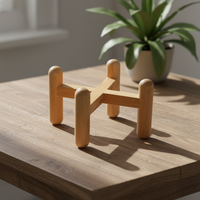 Soporte para Plantas de Madera Maciza Ecológico, Moderno y de Lujo, Personalizable, Decoración para Interiores del Hogar, Estante para Flores de Balcón, Venta al Por Mayor de Fábrica