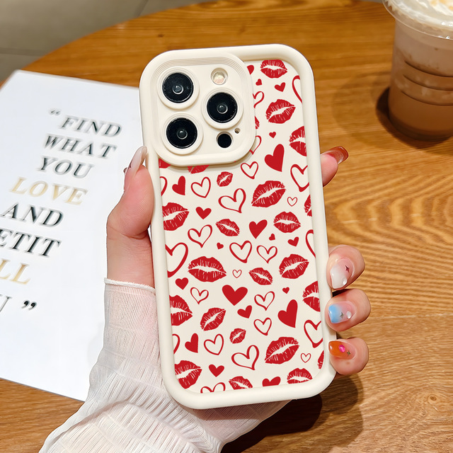 Coffee Oil Painting Trapezoidal Lens Style Waterproof Shockproof TPU UV Painted Phone Case for 12 13 14 15 16 17 Pro Max/plus