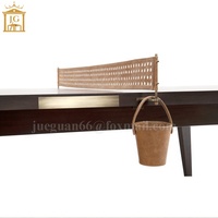 Table de tennis de table d'intérieur moderne 2024 en noyer et contreplaqué avec un design durable et écologique, pieds de qualité tournoi