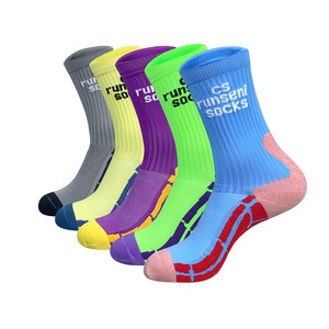 Calcetines Deportivos Runseni, Medias para Correr de Poliéster con Bloques de Color - Product Image 1